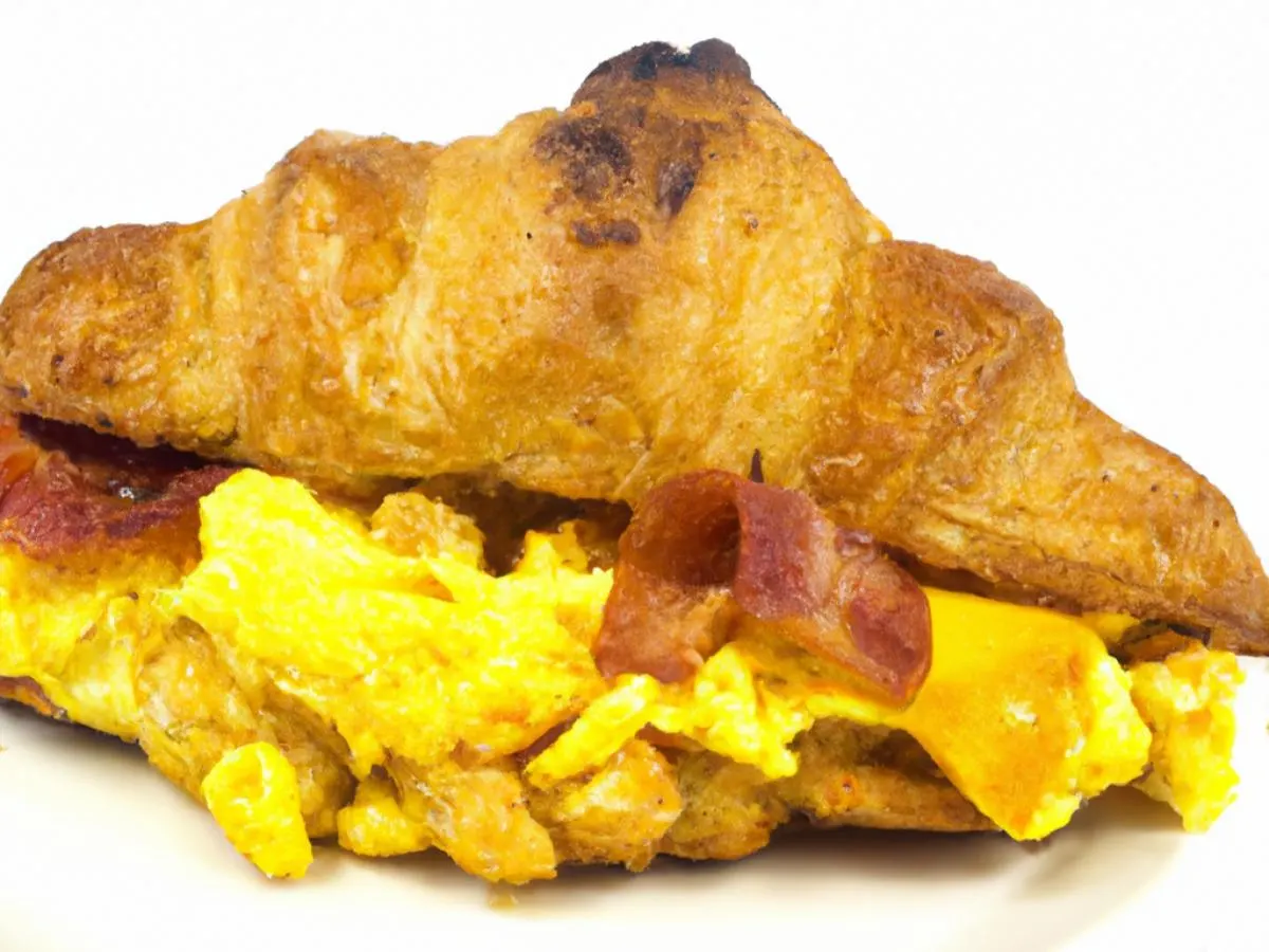 Bacon, Egg and Cheddar Croissant Bacon, Egg and Cheddar Croissant