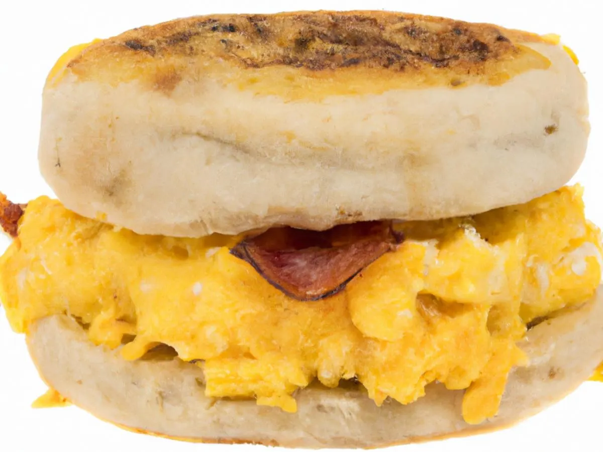 Bacon, Egg and Cheddar English Muffin BF Sandwich Bacon, Egg and Cheddar English Muffin BF Sandwich