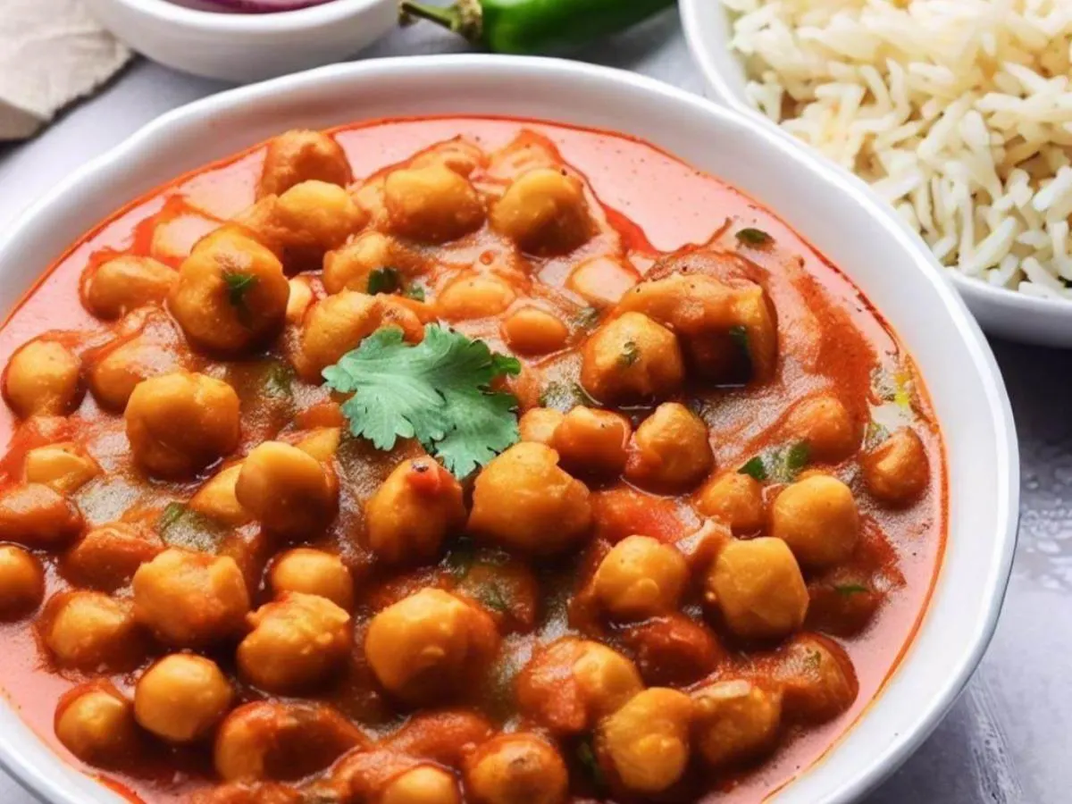 Vegan Chana Masala with Rice and Dal Tadka (Gluten-Free) Vegan Chana Masala with Rice and Dal Tadka (Gluten-Free)