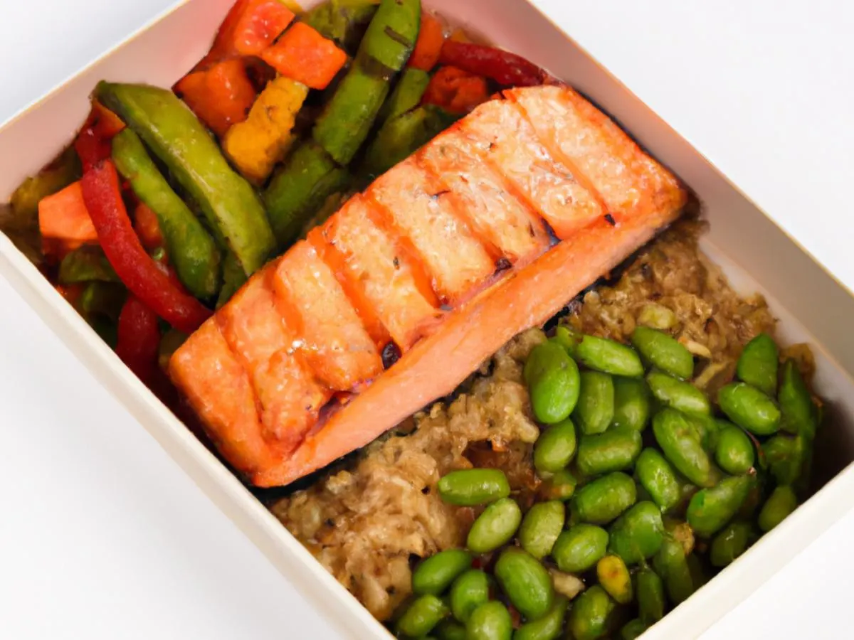 Gluten-free Salmon and Brown Rice Bento