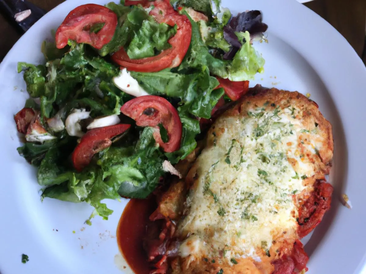 Veal Parm with House Salad Veal Parm with House Salad