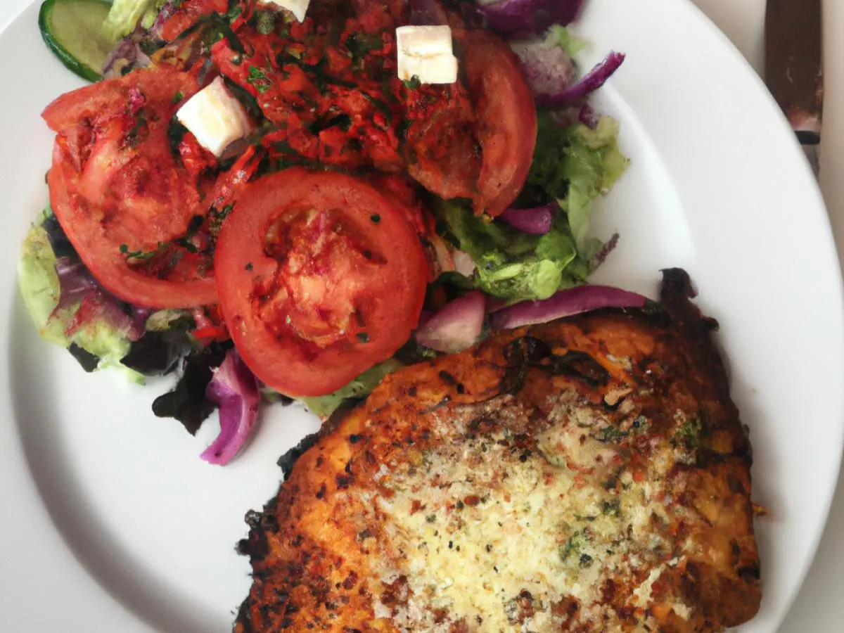 Veal Parm with Greek Salad Veal Parm with Greek Salad