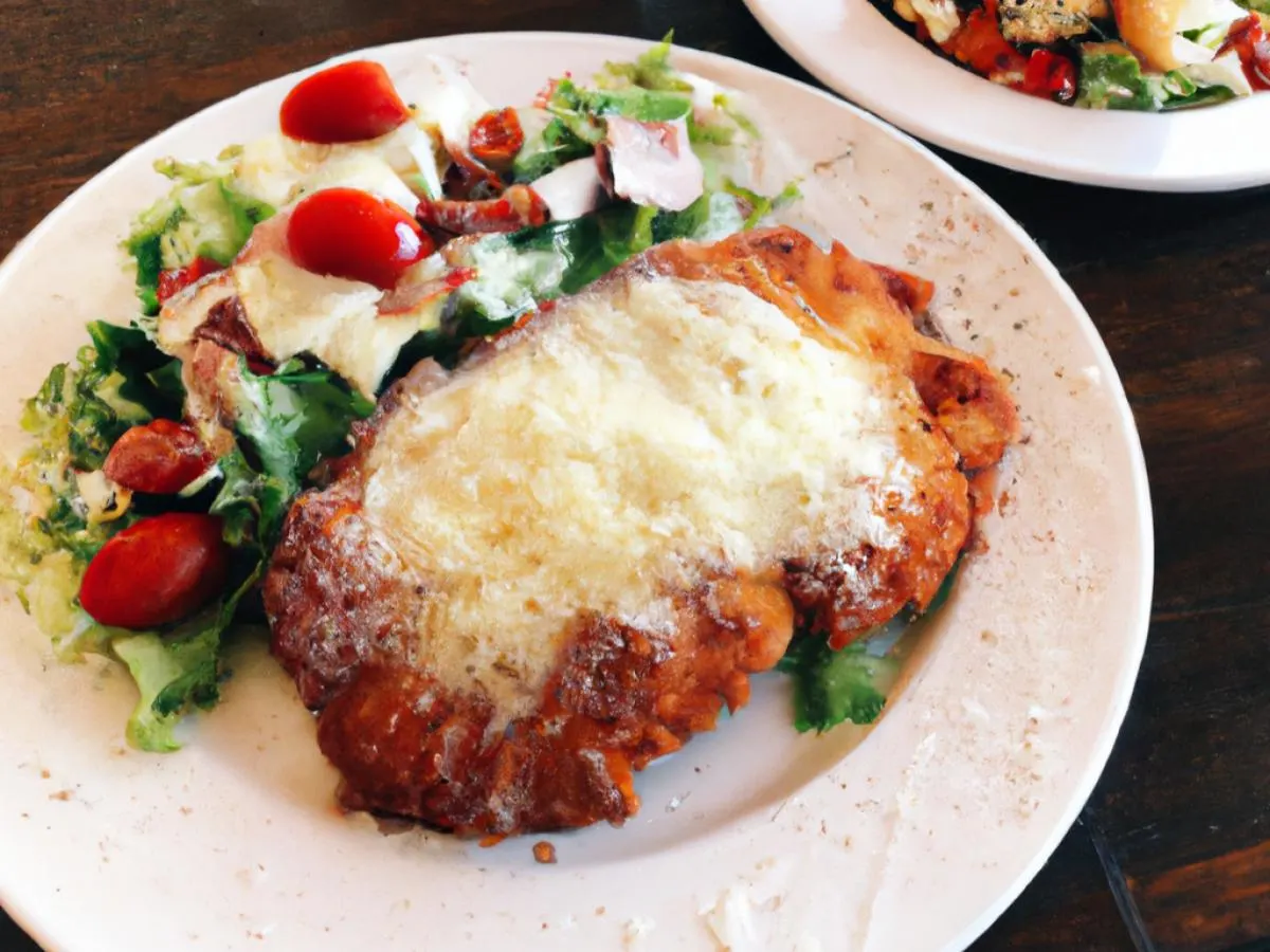 Veal Parm with Caesar Salad Veal Parm with Caesar Salad