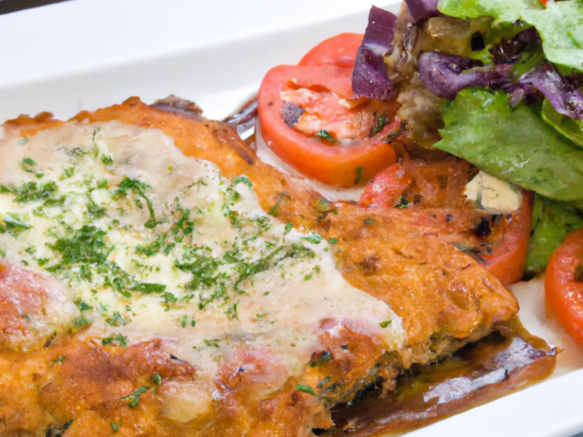 Gluten Free Veal Parm with House Salad Gluten Free Veal Parm with House Salad