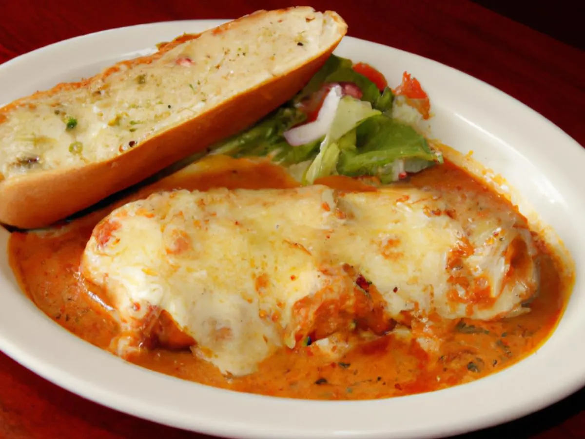 Chicken Parm with Greek Salad and French Bread Chicken Parm with Greek Salad and French Bread