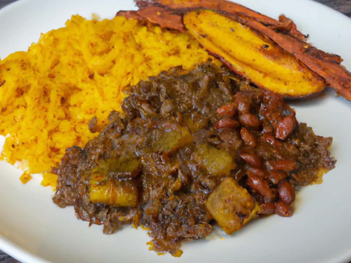 Curry Dhal, Rice & Beans, and Fried Plantains Curry Dhal, Rice & Beans, and Fried Plantains
