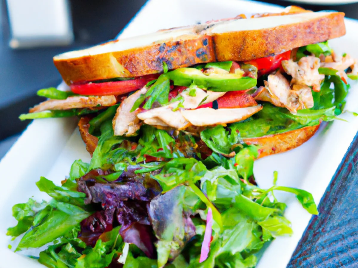 Balsamic Chicken Sandwich with Creative Mixed Greens Salad Balsamic Chicken Sandwich with Creative Mixed Greens Salad