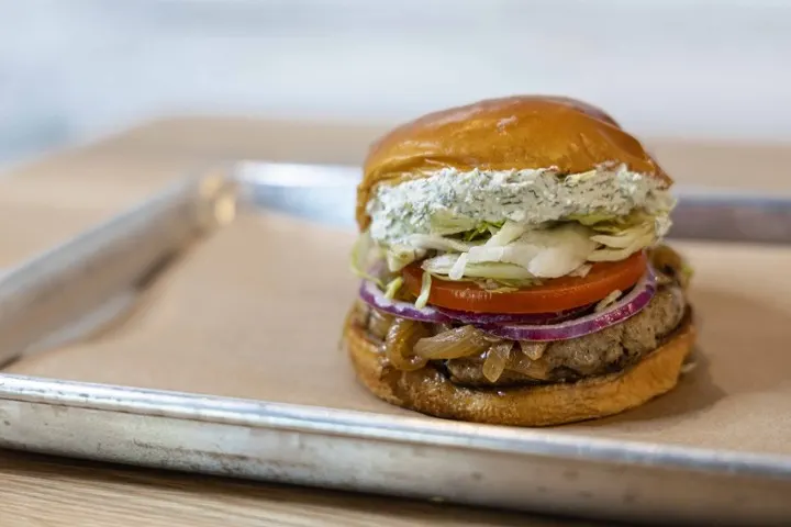 Got Goat!? Burger w/ Cole Slaw Got Goat!? Burger w/ Cole Slaw