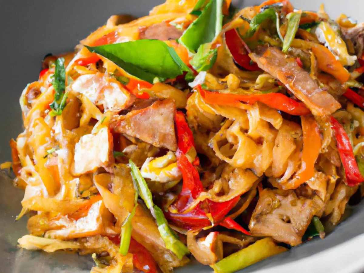 Char Siu Pork Drunken Noodles Char Siu Pork Drunken Noodles