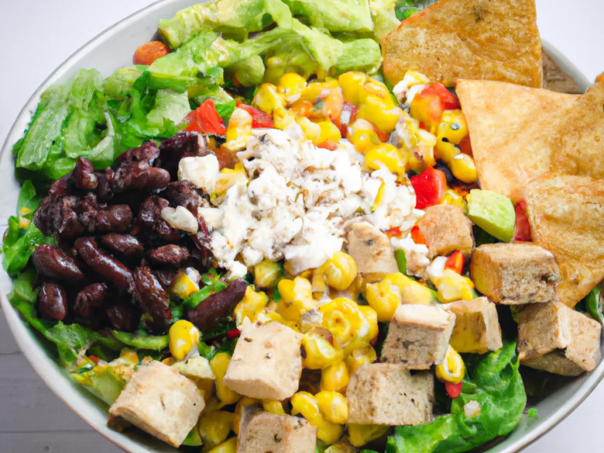 Vegetarian Grilled Tofu Tostada Salad Box