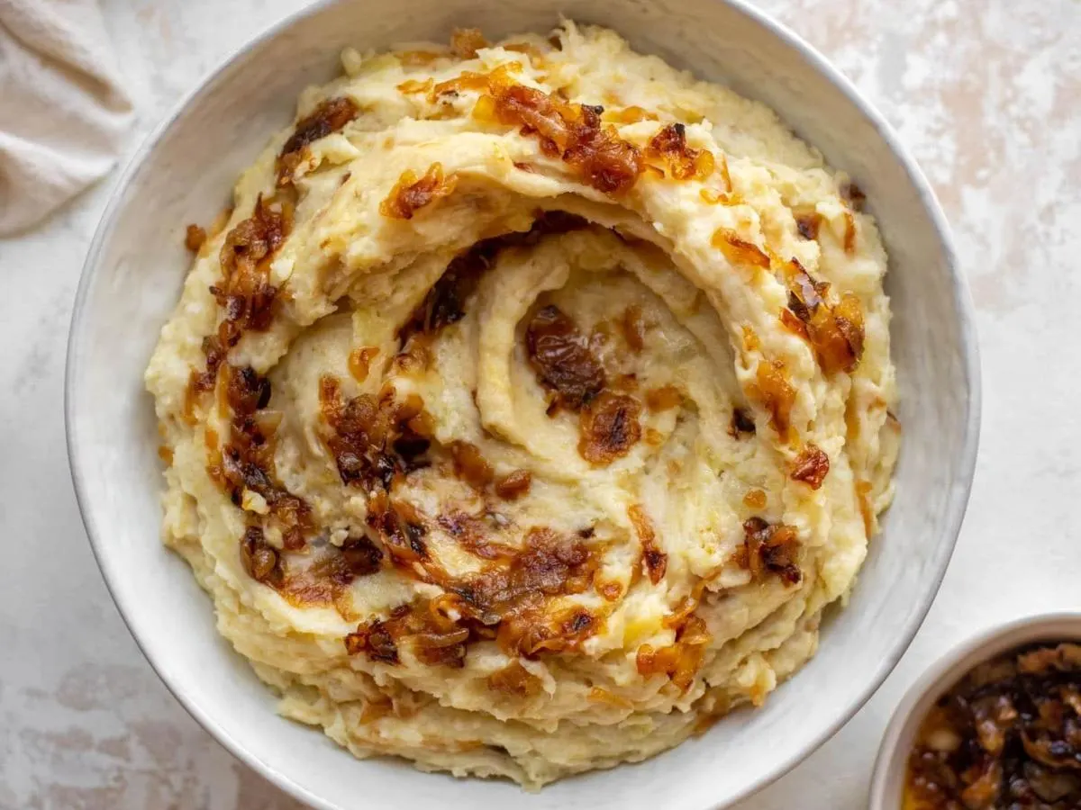 Mashed Potatoes with Caramelized Onions