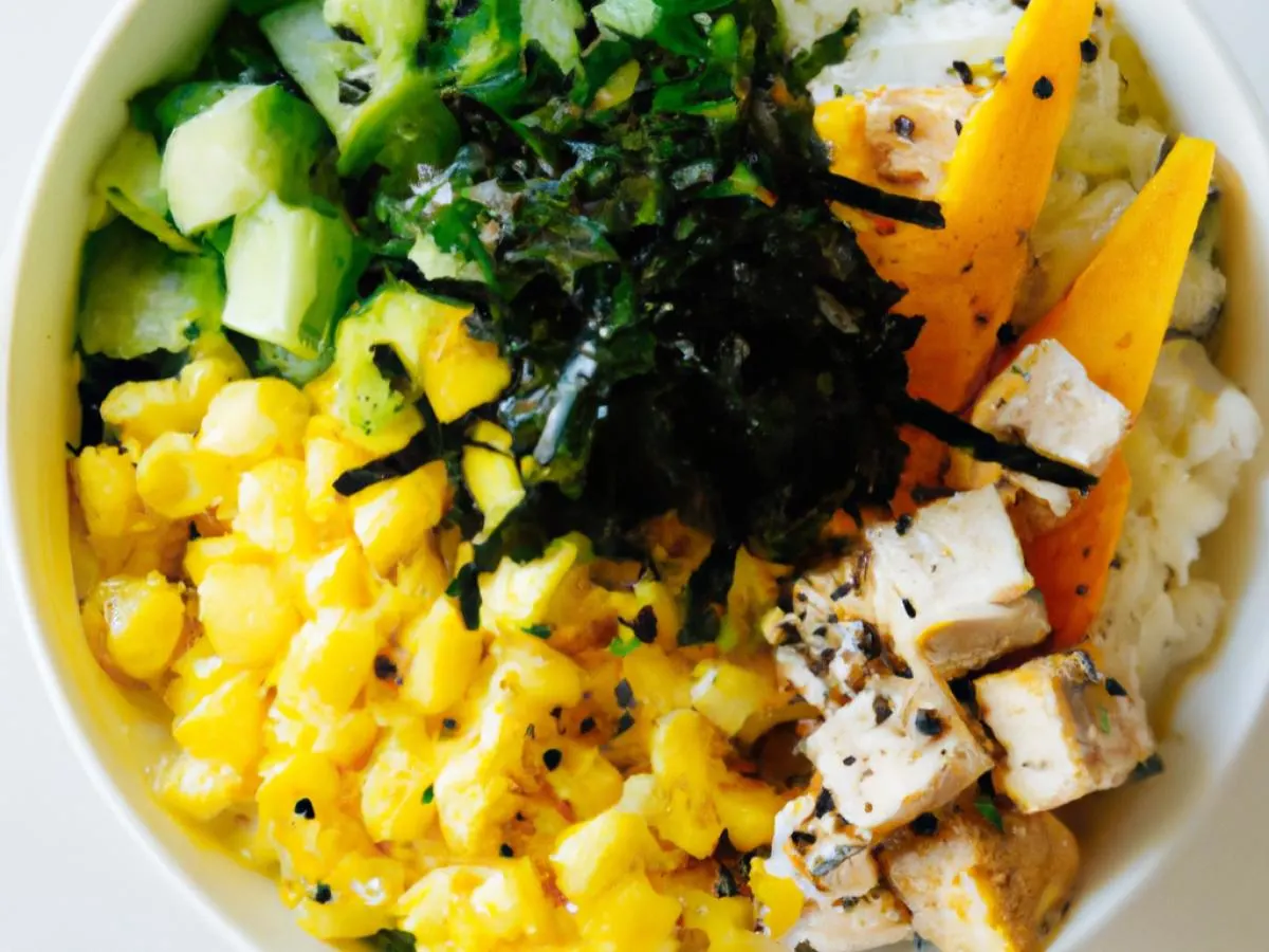 Vegetarian Tofu Poke Bowl Vegetarian Tofu Poke Bowl