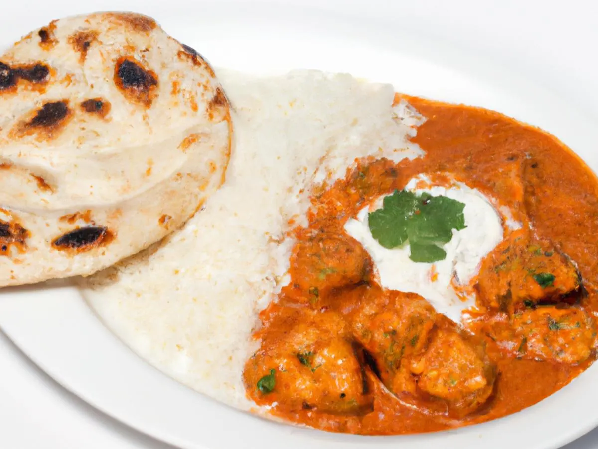 Chicken Tikka Masala, White Rice and Naan