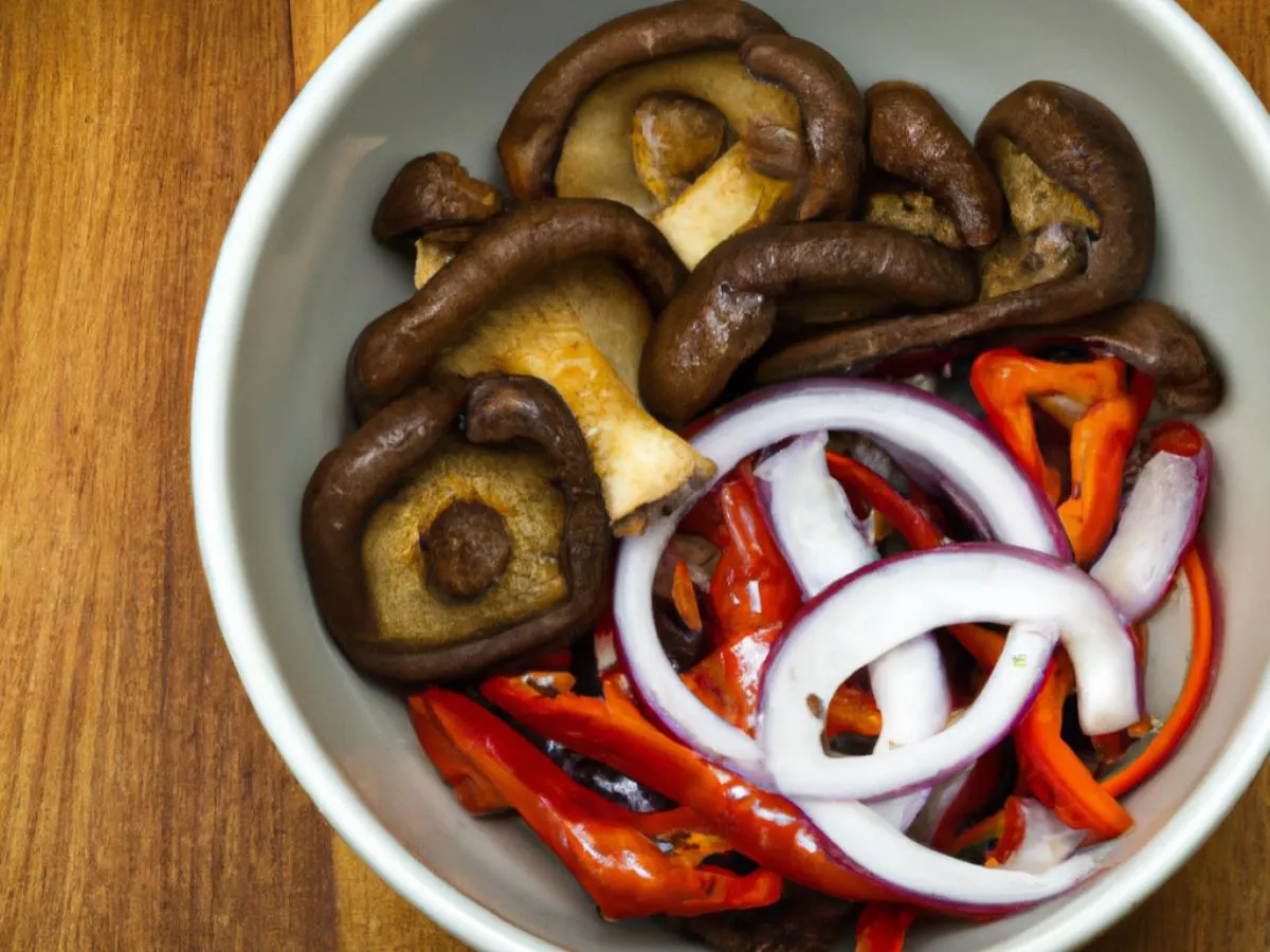 Smoked Mushrooms, Onions, & Peppers for Mac Bar Smoked Mushrooms, Onions, & Peppers for Mac Bar