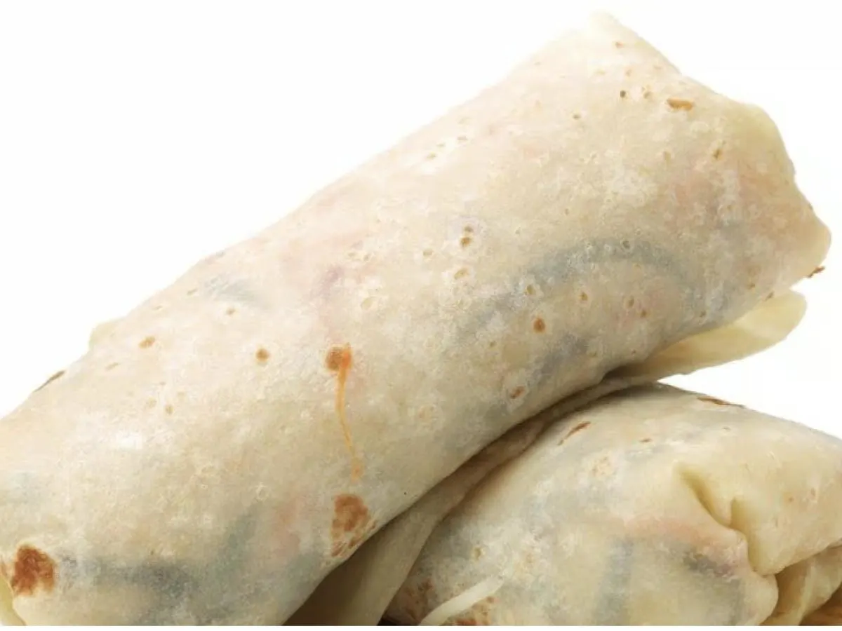 Spinach and Mushroom Breakfast Burrito (Vegetarian)
