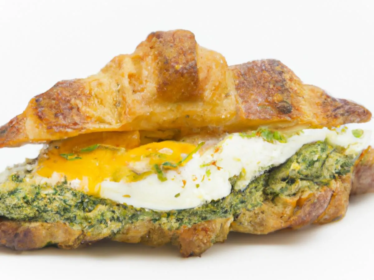 Egg and Pesto Croissant Sandwich
