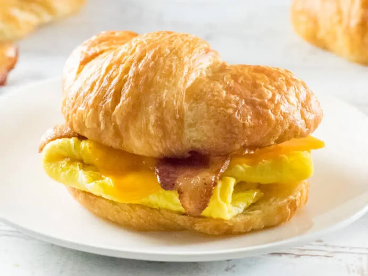 Bacon, Egg and Cheese Croissant Sandwich