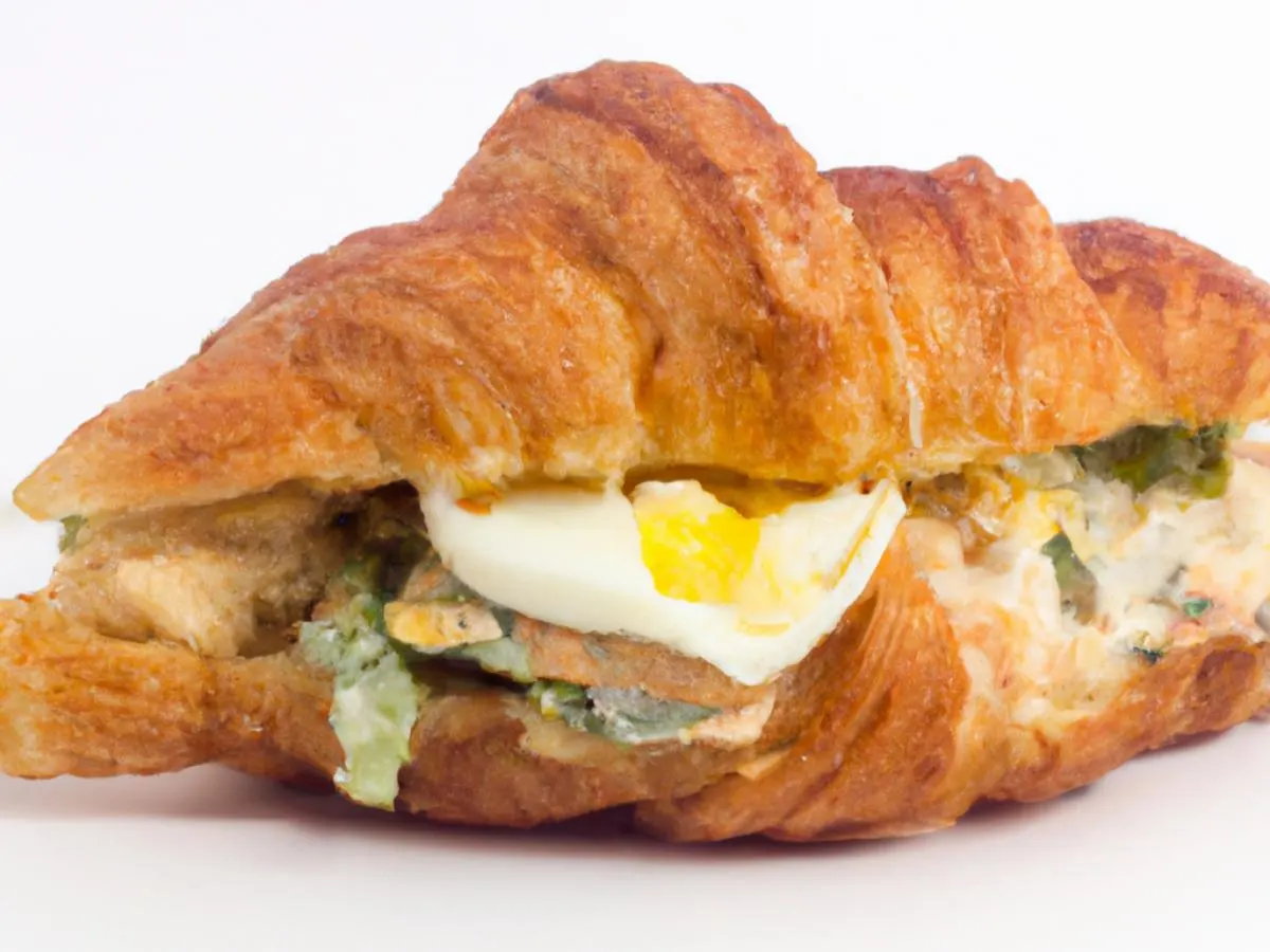Chicken and Egg Croissant Sandwich