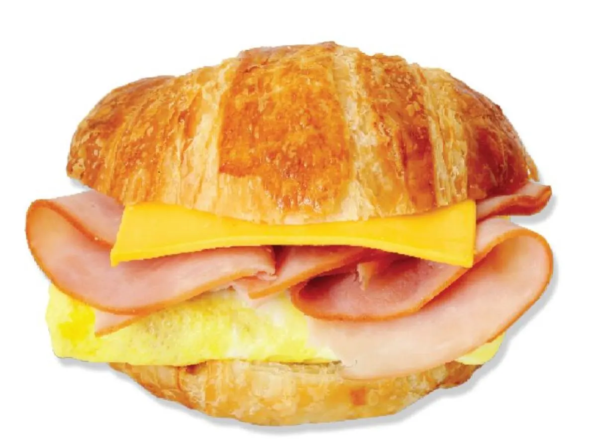 Ham, Egg and Cheese Croissant Sandwich