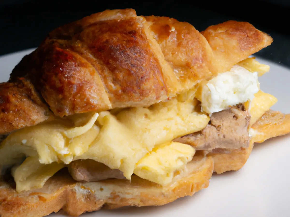 Beyond Meat, Egg and Cheese Croissant Sandwich (Vegetarian)