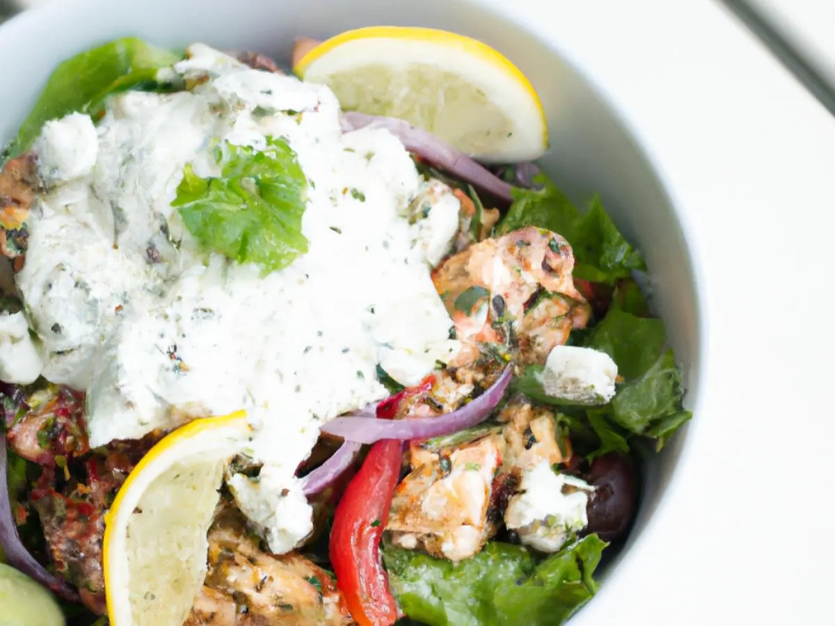 Greek Salad With Chicken Bowl Greek Salad With Chicken Bowl