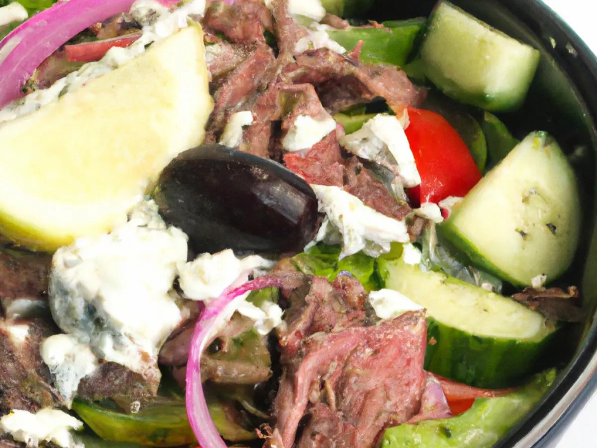 Greek Salad With Steak Bowl Greek Salad With Steak Bowl