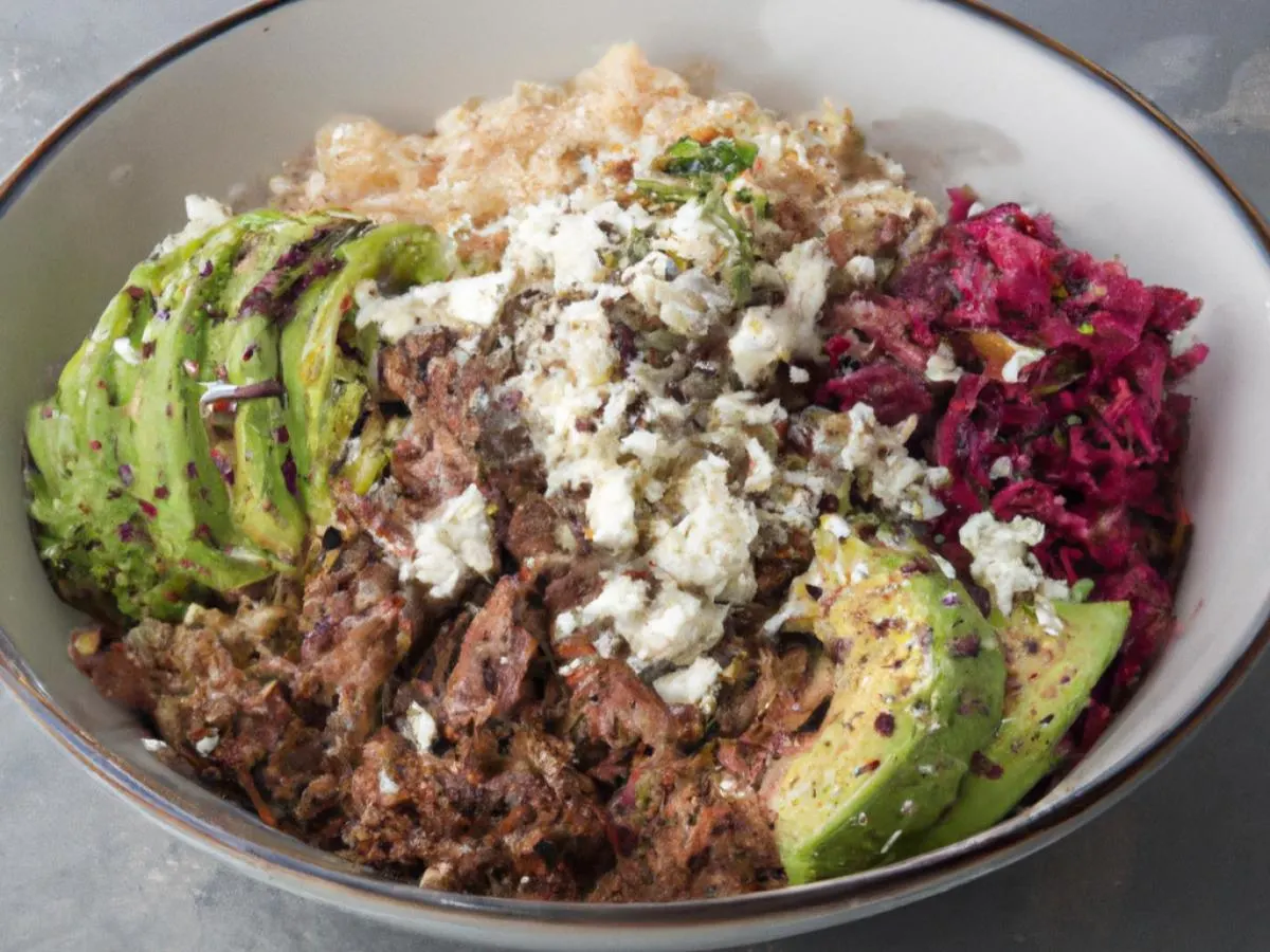 Steak Harissa Avocado Bowl Steak Harissa Avocado Bowl