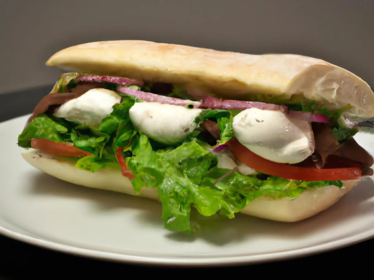 Beef and Mozzarella Sandwich