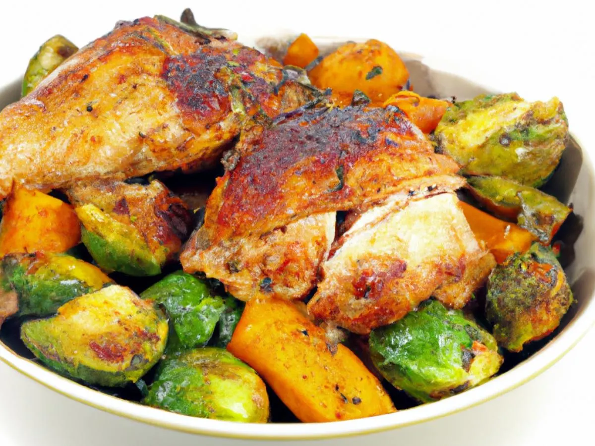 Special Diet - (Olive Oil) - Chicken Thigh wi Butternut Squash & Brussel Sprouts Special Diet - (Olive Oil) - Chicken Thigh wi Butternut Squash & Brussel Sprouts