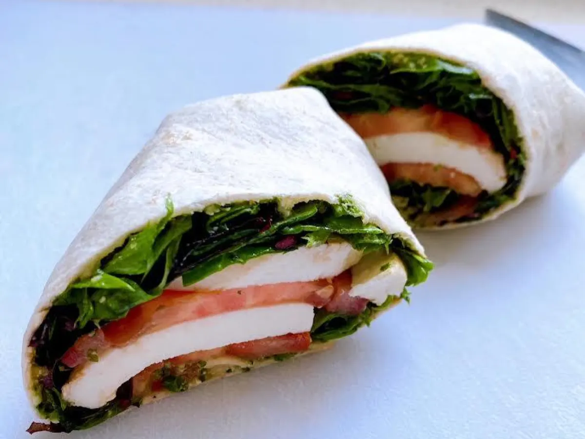 Caprese Wrap w/ House Salad Box
