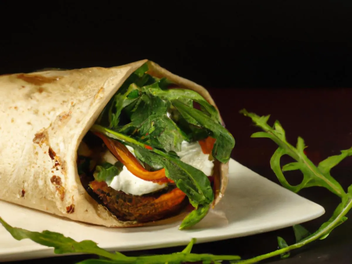 Pan Grilled Veggie Wrap w/ Corn Salad Box