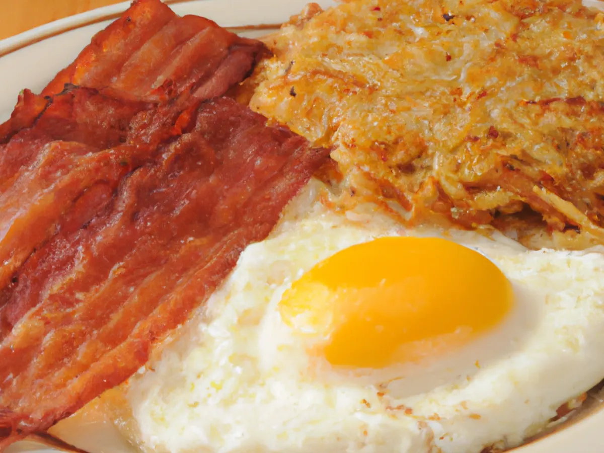Eggs and Turkey Bacon Box with Hash Browns