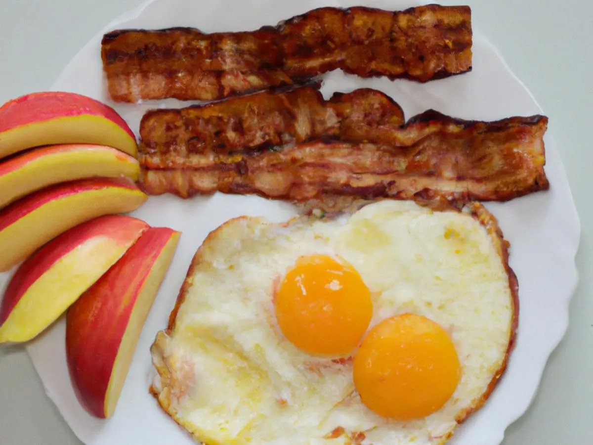Egg Whites and Turkey Bacon Box with Fruits and Fries