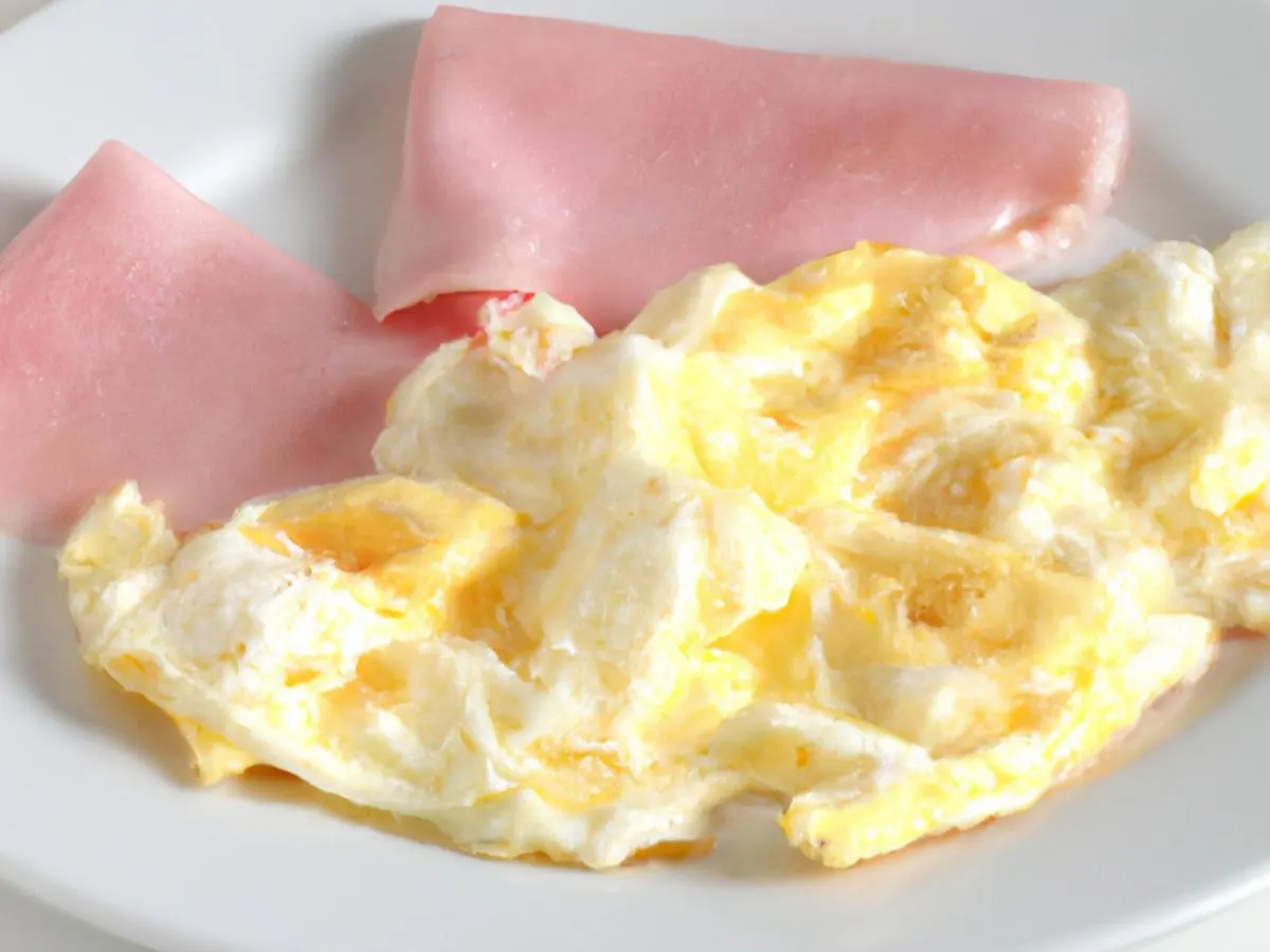 Egg Whites and Ham Box with Fruits