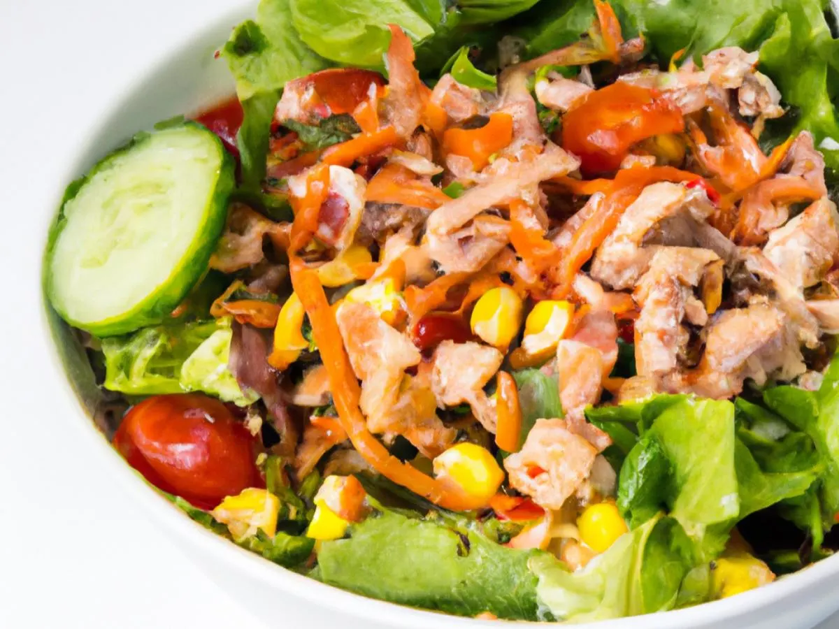 Individual Salad Bowl with Sweet and Spicy Pork Individual Salad Bowl with Sweet and Spicy Pork