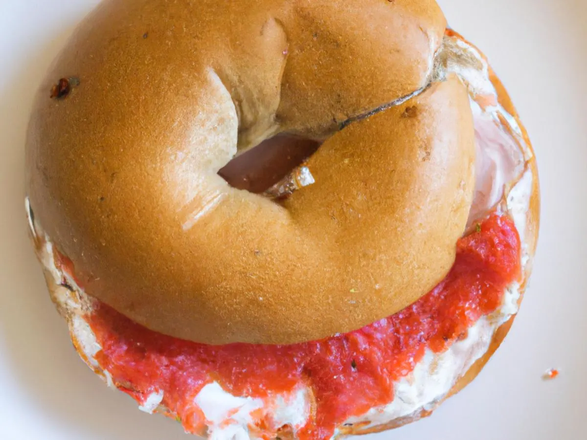 Egg Bagel with Strawberry Cream Cheese (Boxed) Egg Bagel with Strawberry Cream Cheese (Boxed)