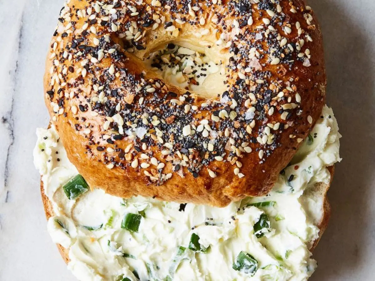 Poppy Seed Bagel with Scallion Cream Cheese (Boxed) Poppy Seed Bagel with Scallion Cream Cheese (Boxed)