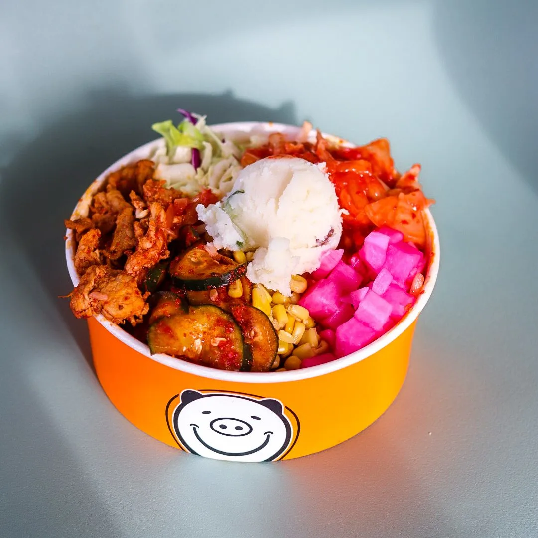 [21oz] Most Popular Spicy Pork Bowl (5 Toppings)