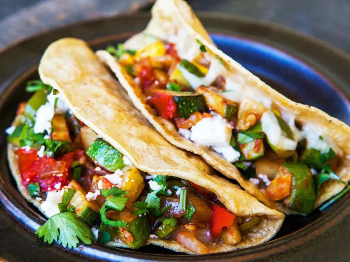 Vegan Sauteed Vegetables Tacos with Rice Black Beans and Chipotle Salsa Vegan Sauteed Vegetables Tacos with Rice Black Beans and Chipotle Salsa