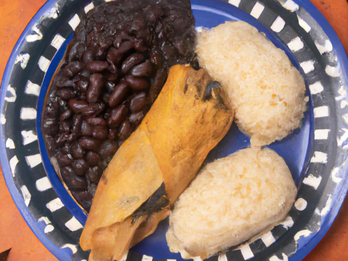 Pork Tamales With Rice and Beans