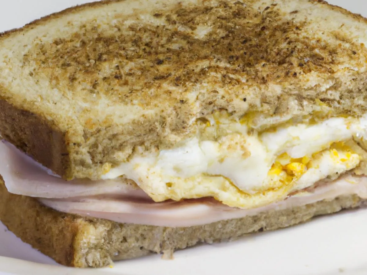 Egg, Turkey "Ham" and Cheese Sandwich Egg, Turkey "Ham" and Cheese Sandwich