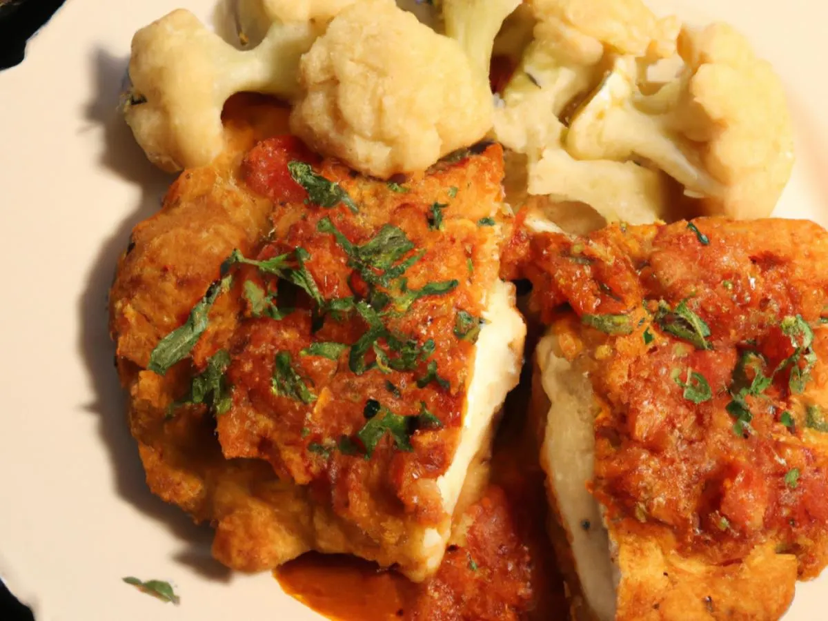 Chicken Parm with Breaded Cauliflower Chicken Parm with Breaded Cauliflower