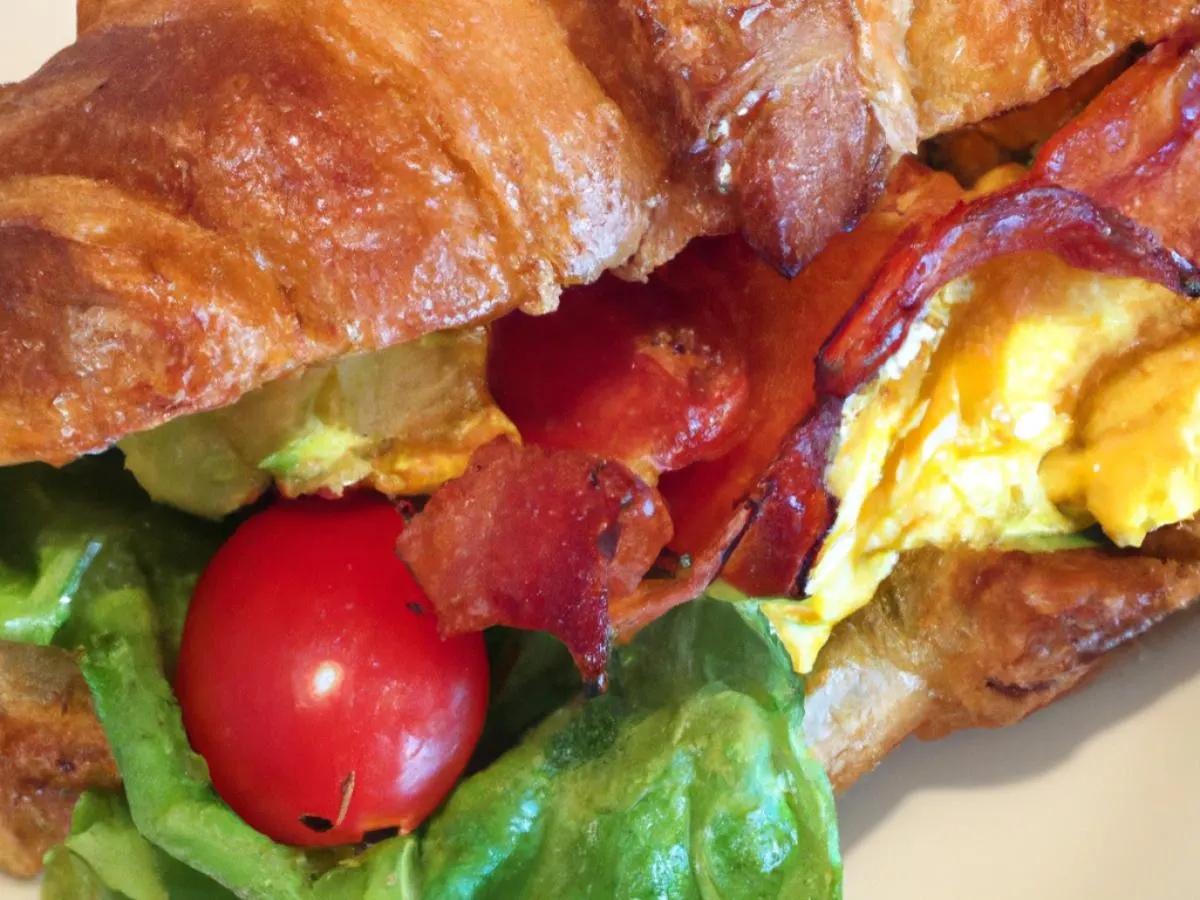 Bacon Sunrise Sandwich on a Croissant Bacon Sunrise Sandwich on a Croissant