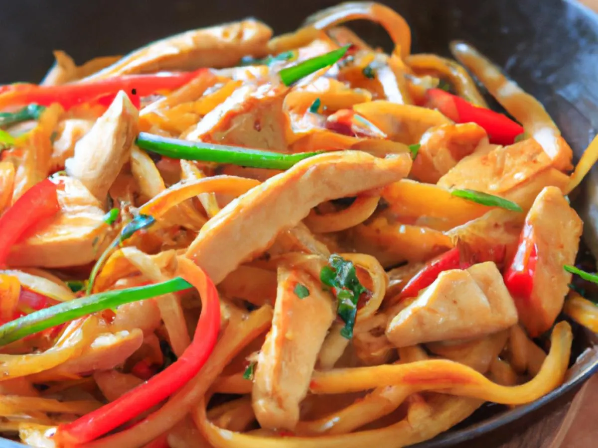 Yaki-udon With Chicken and Veggies Yaki-udon With Chicken and Veggies