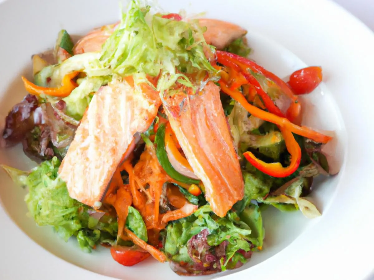 Light Carb Grilled Salmon Salad [16 oz]