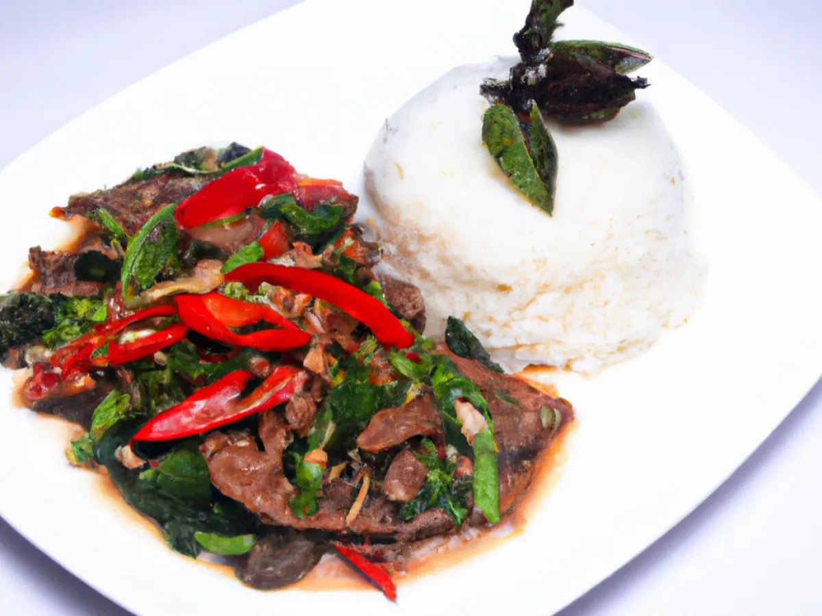 Saute Holy Basil with Pork [21 oz]