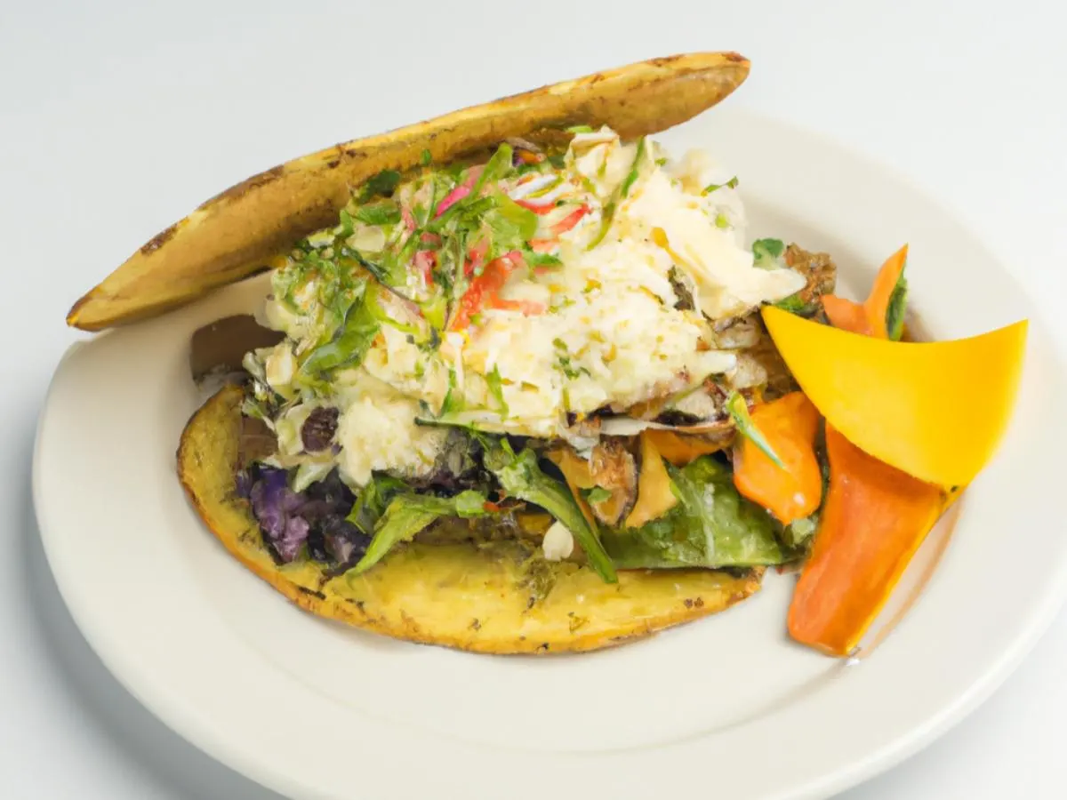 Hearty Veggie Patacon Sandwich Hearty Veggie Patacon Sandwich