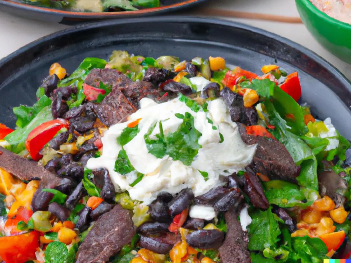 Beef Birria & Salsa Verde Salad Bowl