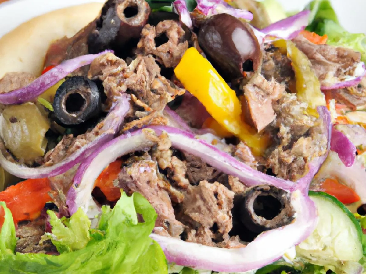 Dairy Free Lamb & Beef Gyro Greek Salad (No Feta Cheese) Dairy Free Lamb & Beef Gyro Greek Salad (No Feta Cheese)