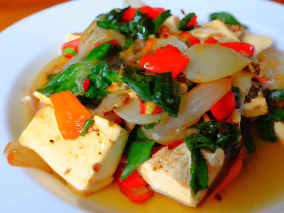 Tofu / Veggie Basil Stir Fry - No Oyster Sauce Tofu / Veggie Basil Stir Fry - No Oyster Sauce